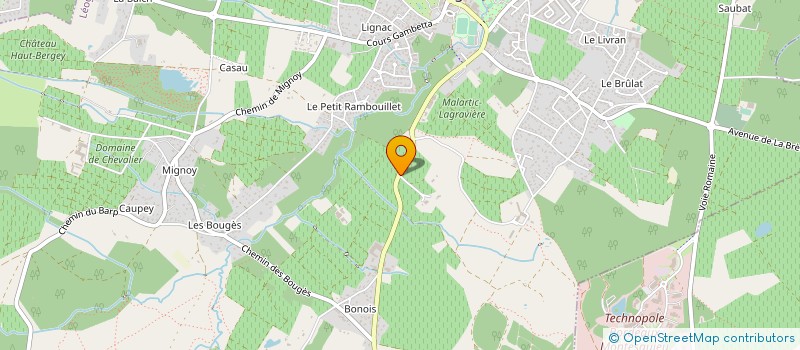 localisation de l'entreprise AERO CLUB DE BORDEAUX à LEOGNAN