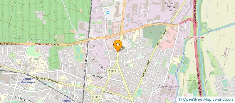 localisation de l'entreprise AERO CLUB DE COLMAR CENTRE ALSACE  COLMAR