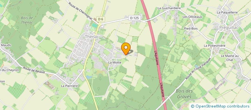 localisation de l'entreprise AERO CLUB DE SAINTES  THENAC