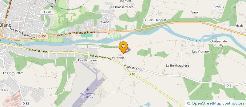 localisation de l'entreprise AERO CLUB DU BLANC à LE BLANC