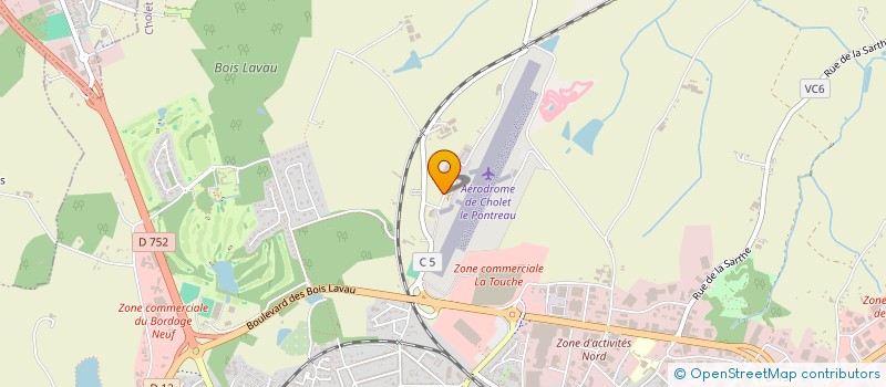 localisation de l'entreprise AERO-CLUB DU PONTREAU CHOLET (A.C.P.C.) à CHOLET