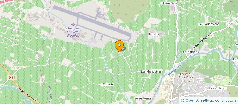 localisation de l'entreprise AERO CLUB DU VAR  CUERS