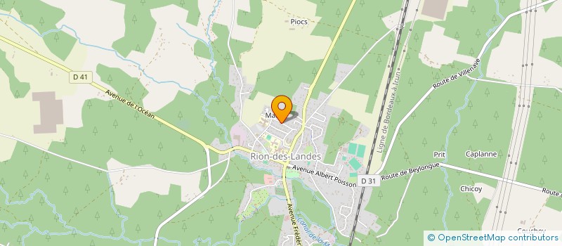 localisation de l'entreprise AERO-CLUB JEAN CAUSSEQUE  RION-DES-LANDES