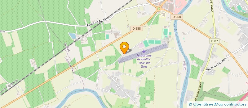 localisation de l'entreprise AERO CLUB LES AILES GAILLACOISES à GAILLAC