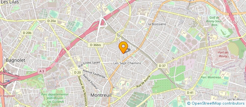 localisation de l'entreprise AERO-CLUB LES GOELANDS  MONTREUIL