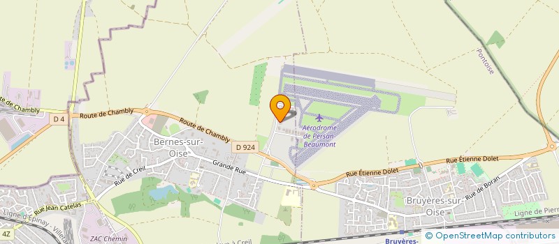 localisation de l'entreprise AERO-CLUB PARIS NORD  BERNES-SUR-OISE