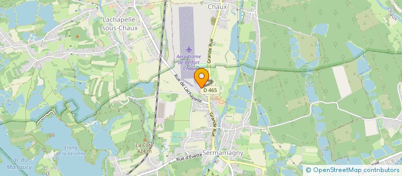 localisation de l'entreprise AERO-CLUBS DE BELFORT ET REGION à SERMAMAGNY