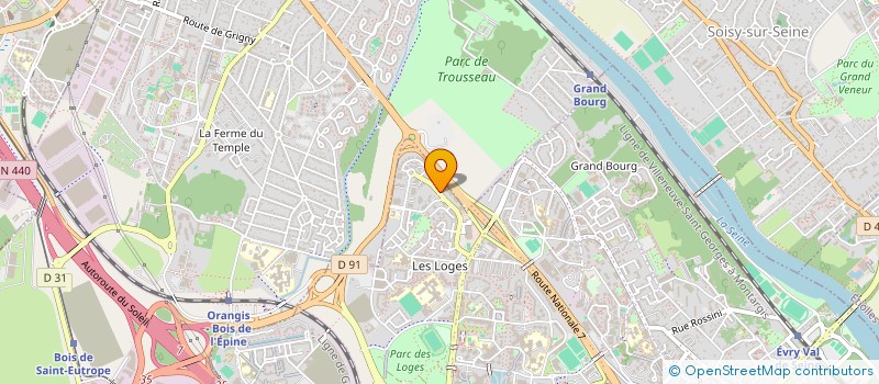 localisation de l'entreprise AERO CONSULTING FORMATIONS-INTERNATIONAL  EVRY-COURCOURONNES