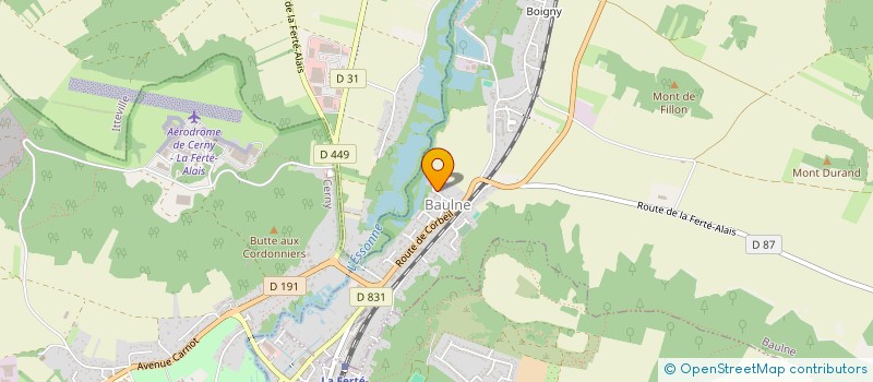 localisation de l'entreprise AERO DAILY  BAULNE