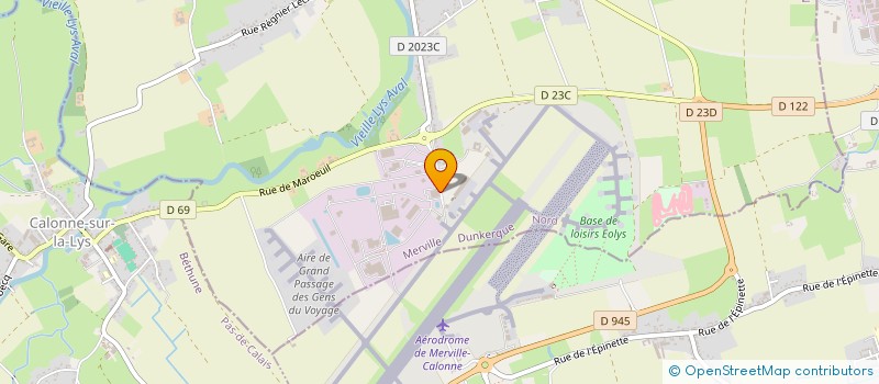 localisation de l'entreprise AERO FLANDRE MAINTENANCE à MERVILLE