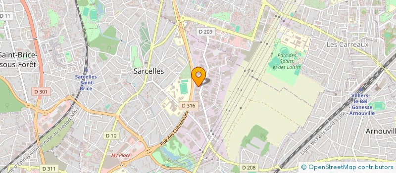 localisation de l'entreprise AERO GENERALE INTERVENTION à SARCELLES
