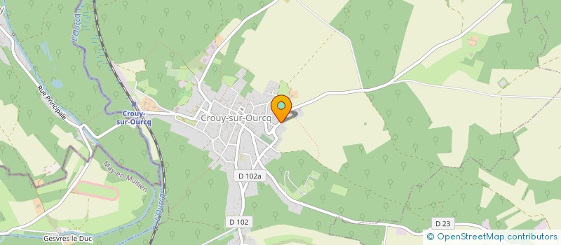 localisation de l'entreprise AERO J.G à CROUY-SUR-OURCQ