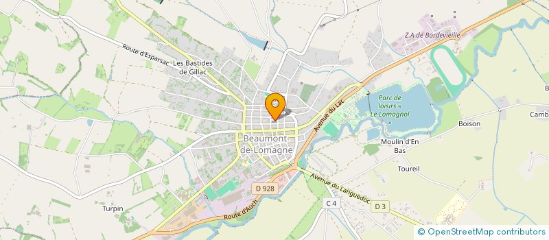 localisation de l'entreprise AERO-LOMAGNE à BEAUMONT-DE-LOMAGNE