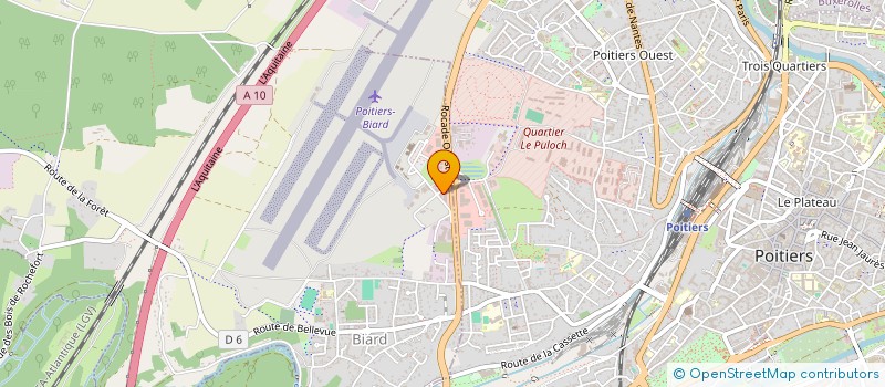 localisation de l'entreprise AERO MAINTENANCE DU POITOU à BIARD