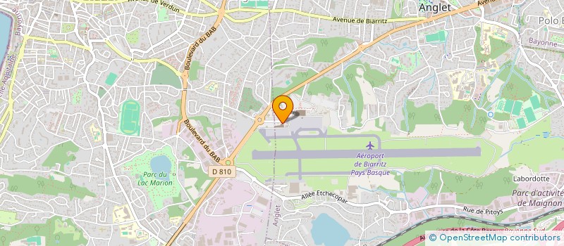 localisation de l'entreprise AERO MECANIC'S à ANGLET