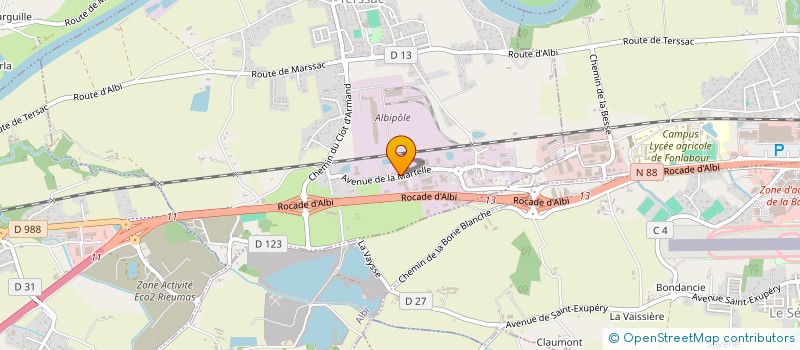 localisation de l'entreprise AERO STORES à TERSSAC