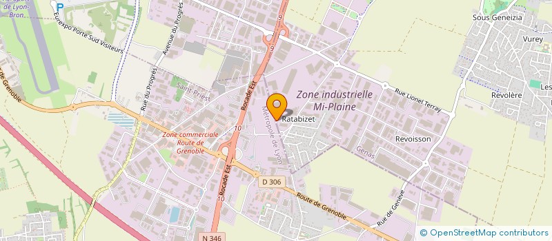 localisation de l'entreprise AERO2 à GENAS
