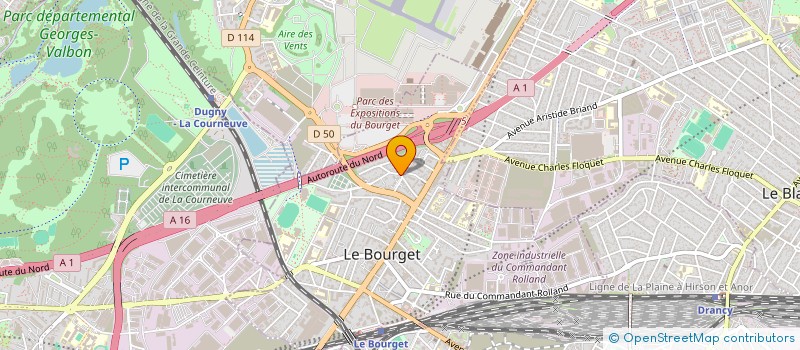 localisation de l'entreprise AEROCLEAN à LE BOURGET