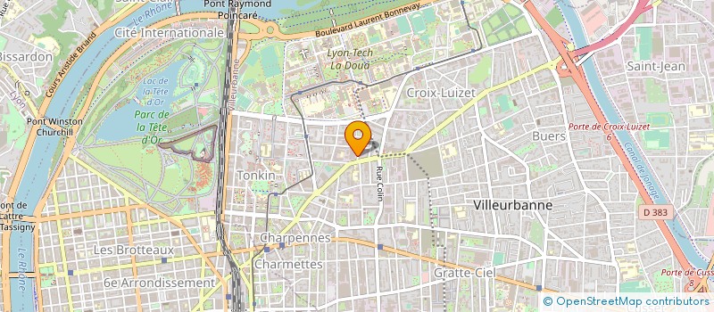 localisation de l'entreprise AEROCLIM SA  VILLEURBANNE