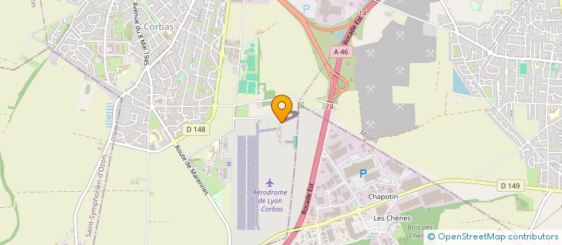localisation de l'entreprise AEROCLUB DE LYON CORBAS à CORBAS
