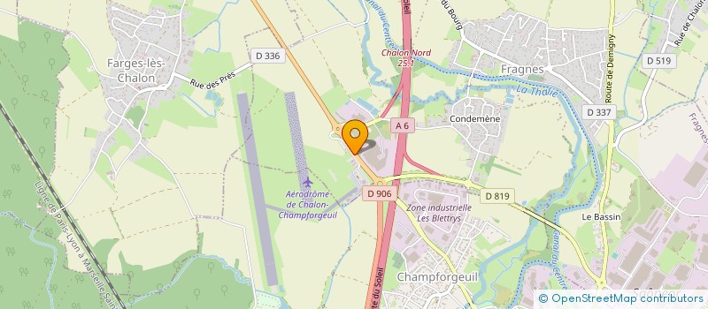 localisation de l'entreprise AEROCLUB DU GRAND CHALON  FRAGNES-LA LOYERE