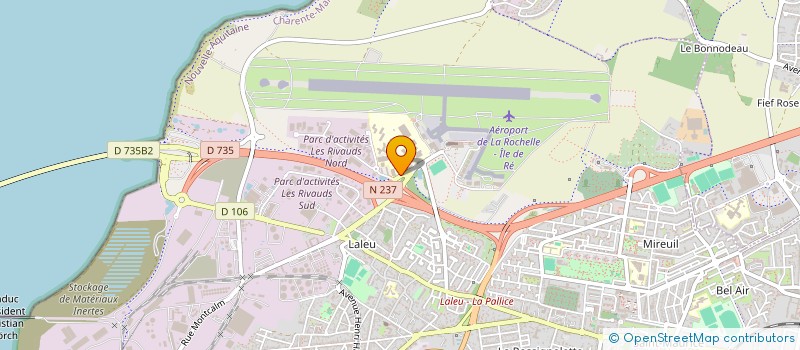 localisation de l'entreprise AEROCLUB ILE DE RE  LA ROCHELLE