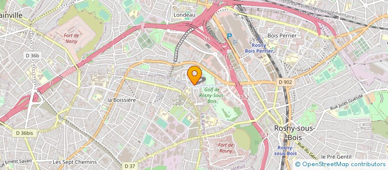 localisation de l'entreprise AEROCLUB LES 733 à ROSNY-SOUS-BOIS