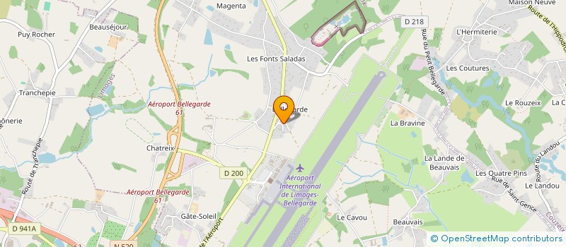 localisation de l'entreprise AEROCLUB LIMOGES-BELLEGARDE à LIMOGES