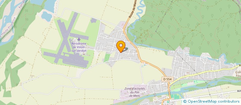 localisation de l'entreprise AEROCLUB MANOSQUE VINON à VINON-SUR-VERDON