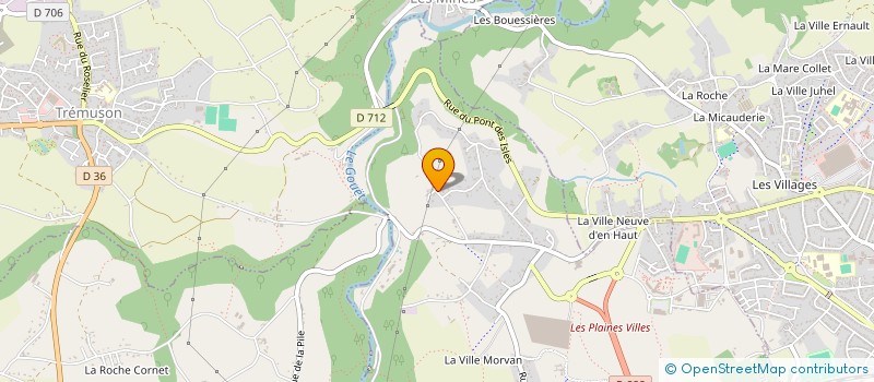 localisation de l'entreprise AEROCLUB SAINT BRIEUC ARMOR  TREMUSON