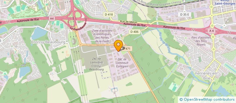 localisation de l'entreprise AEROCOLOR  COLLEGIEN