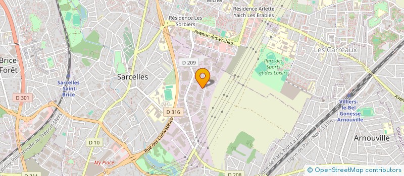 localisation de l'entreprise AEROCRUITMENT  SARCELLES