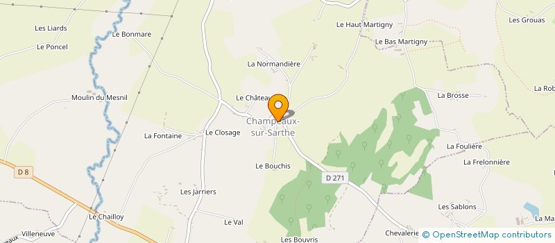 localisation de l'entreprise AERODECAPAGE DU PERCHE à CHAMPEAUX-SUR-SARTHE