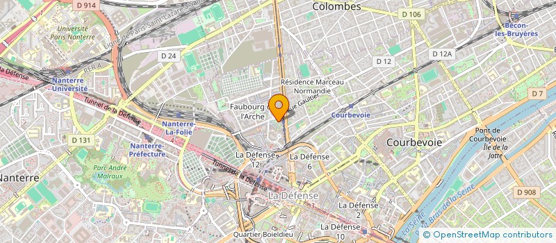 localisation de l'entreprise AERODIS à COURBEVOIE