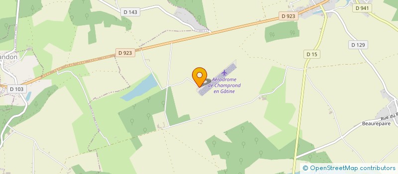 localisation de l'entreprise AERODROME DU PETIT BOIS LANDRY à CHAMPROND-EN-GATINE