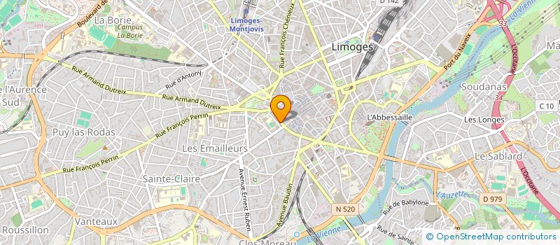 localisation de l'entreprise AEROLIEN à LIMOGES