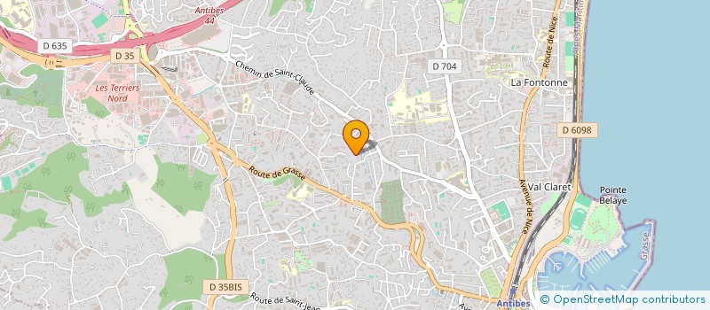 localisation de l'entreprise AEROMARINE à ANTIBES