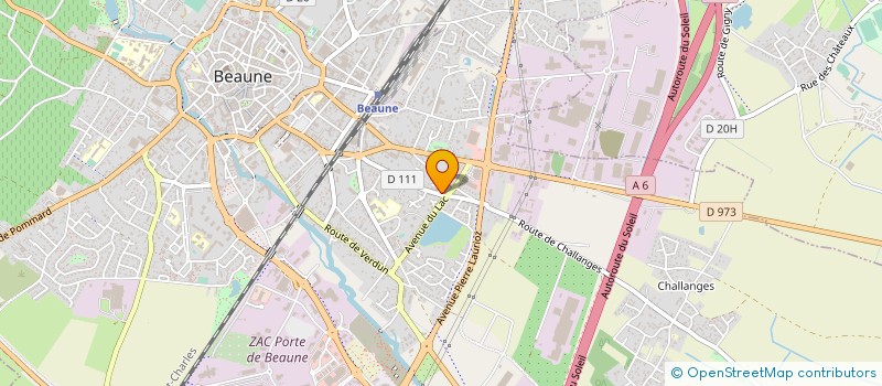 localisation de l'entreprise AERONAUTIQUE FINANCE  BEAUNE
