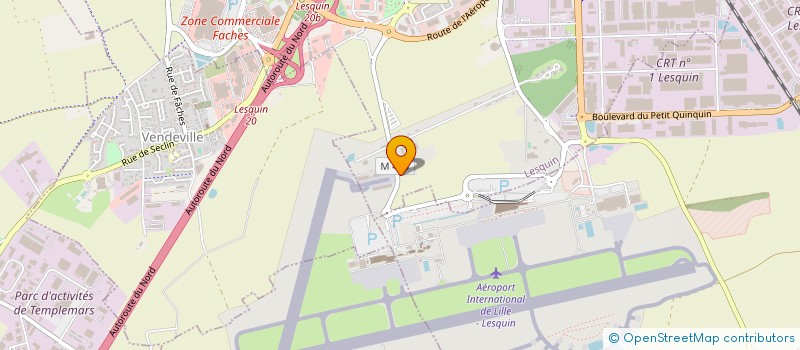 localisation de l'entreprise AEROPORT DE LILLE à LESQUIN
