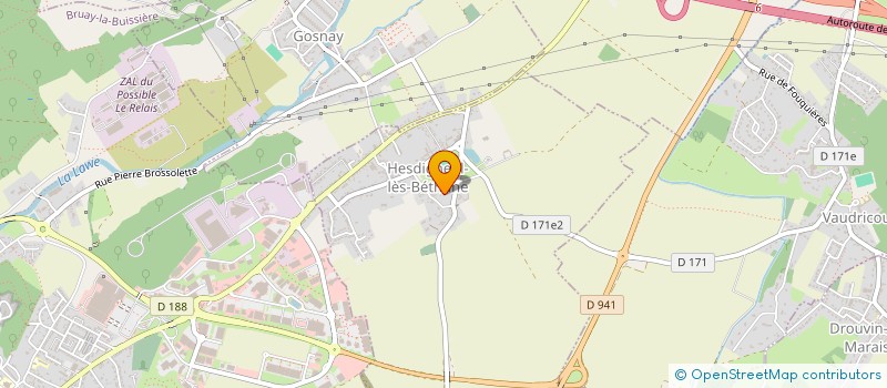 localisation de l'entreprise AEROSCOOT à HESDIGNEUL-LES-BETHUNE