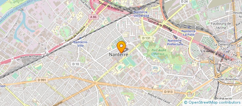 localisation de l'entreprise AEROSERVICES à NANTERRE