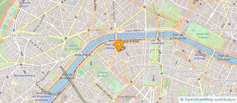 localisation de l'entreprise AEROSPATIALE à PARIS