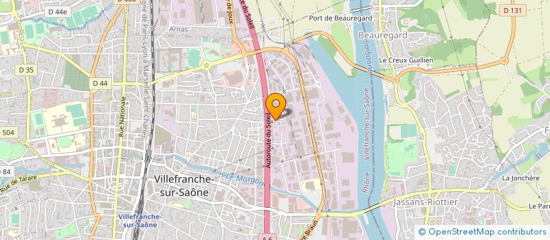 localisation de l'entreprise AEROTECHNO  VILLEFRANCHE-SUR-SAONE