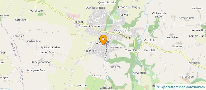 localisation de l'entreprise AERUS  PLOUGUIN