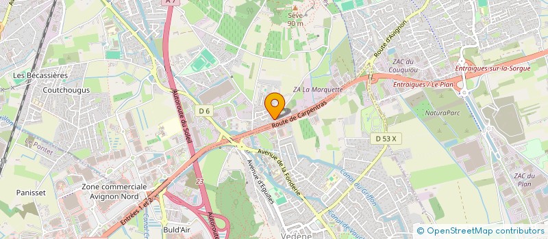 localisation de l'entreprise AERYS FINANCES  SORGUES