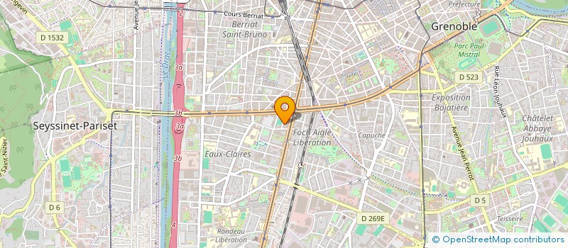 localisation de l'entreprise AES ALPES ELECTRONIQUE SERVICES  GRENOBLE