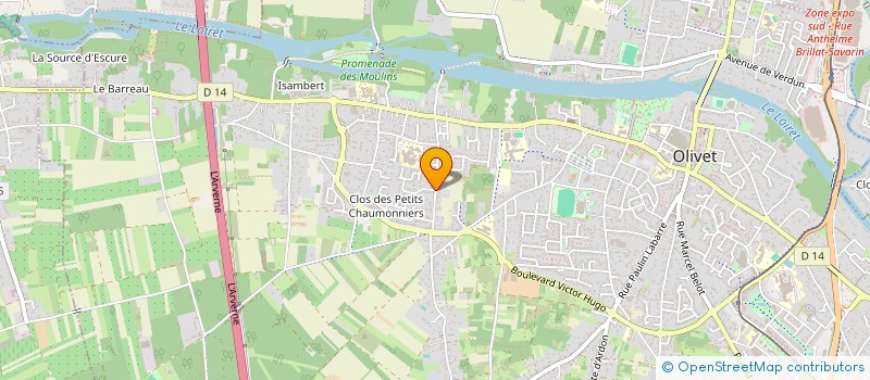 localisation de l'entreprise AES AMENAGEMENTS à OLIVET