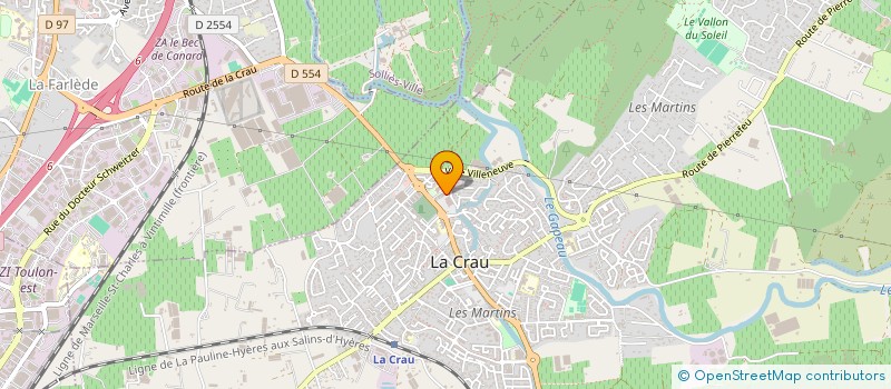 localisation de l'entreprise AES BOOKING  LA CRAU