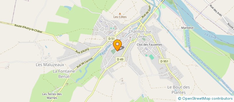 localisation de l'entreprise AES LOIRE IMMOBILIER à CHATILLON-SUR-LOIRE