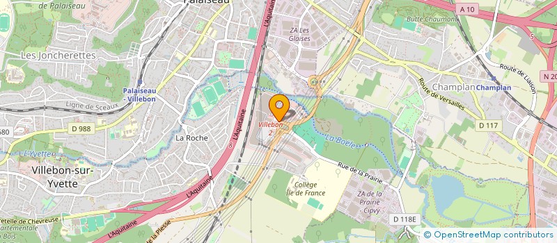 localisation de l'entreprise AES OPTIC 26  VILLEBON-SUR-YVETTE